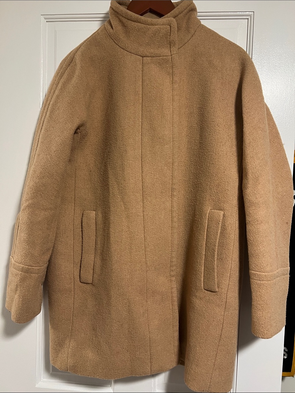 J. Crew Camel Wool-Blend Pea Coat
